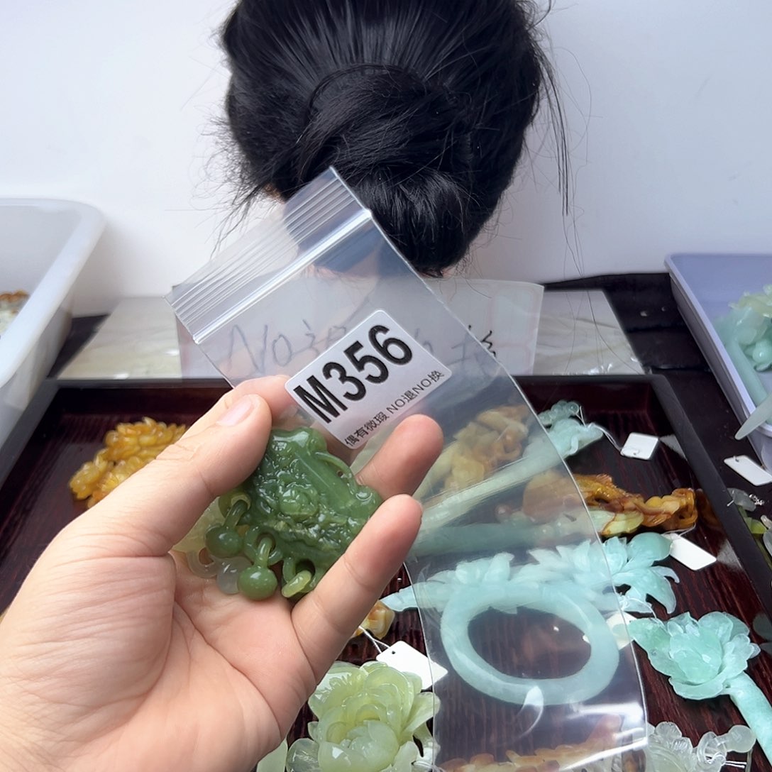 蛇纹石玉合金发饰6****6