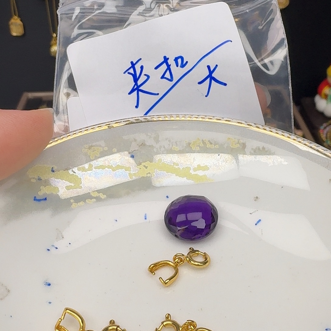 颈饰银S925镶嵌紫晶紫水晶925镶嵌148