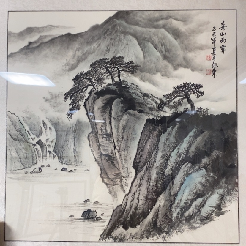 【闪购商品】国画手绘国画带框75.75