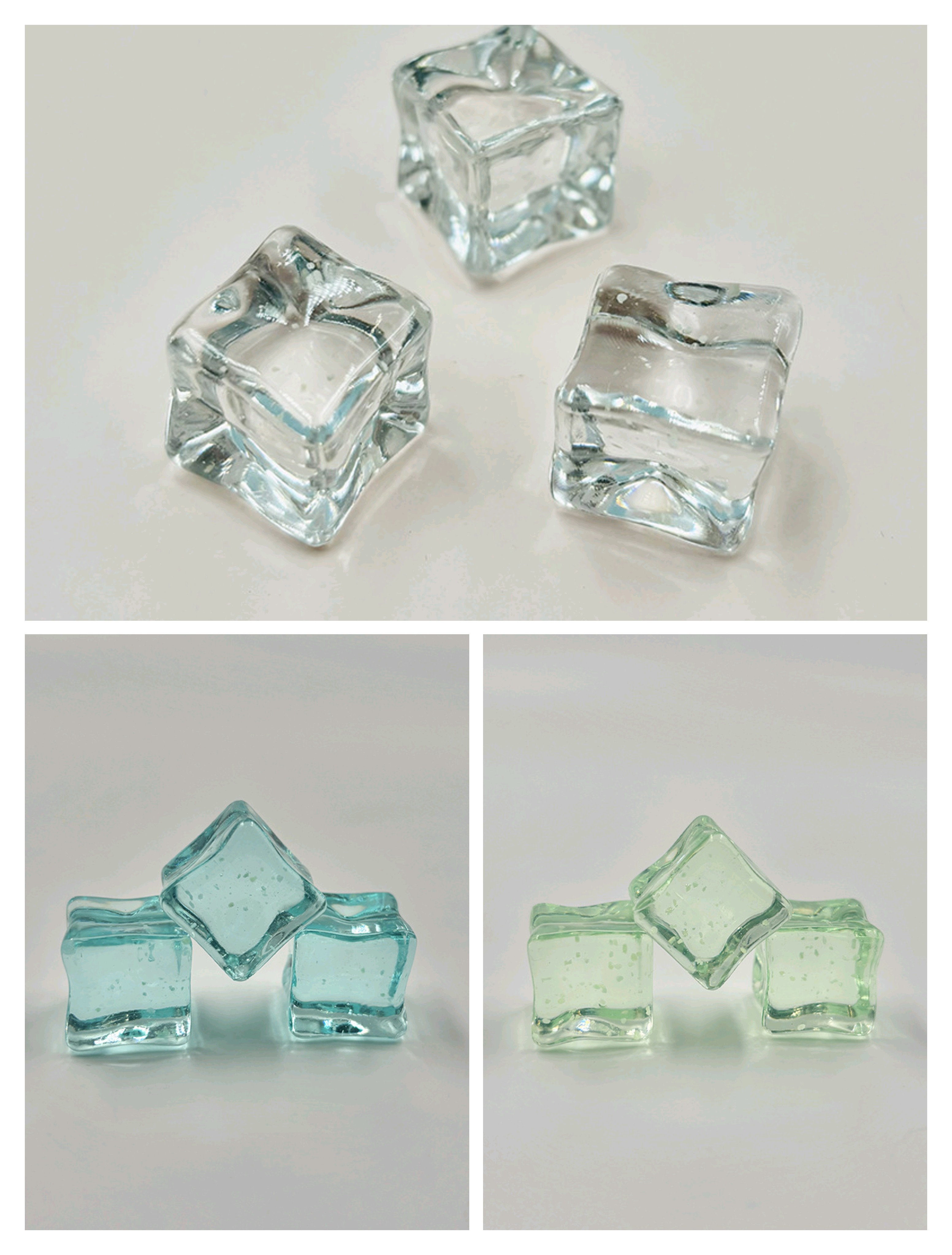 【许愿】夜光细闪仿真冰块18*18mm