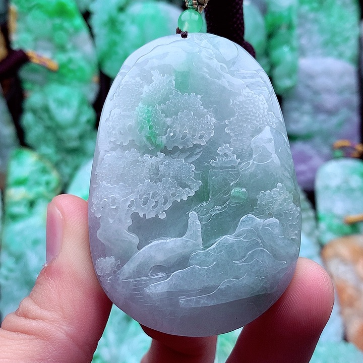 翡翠未镶嵌吊坠(不含链)