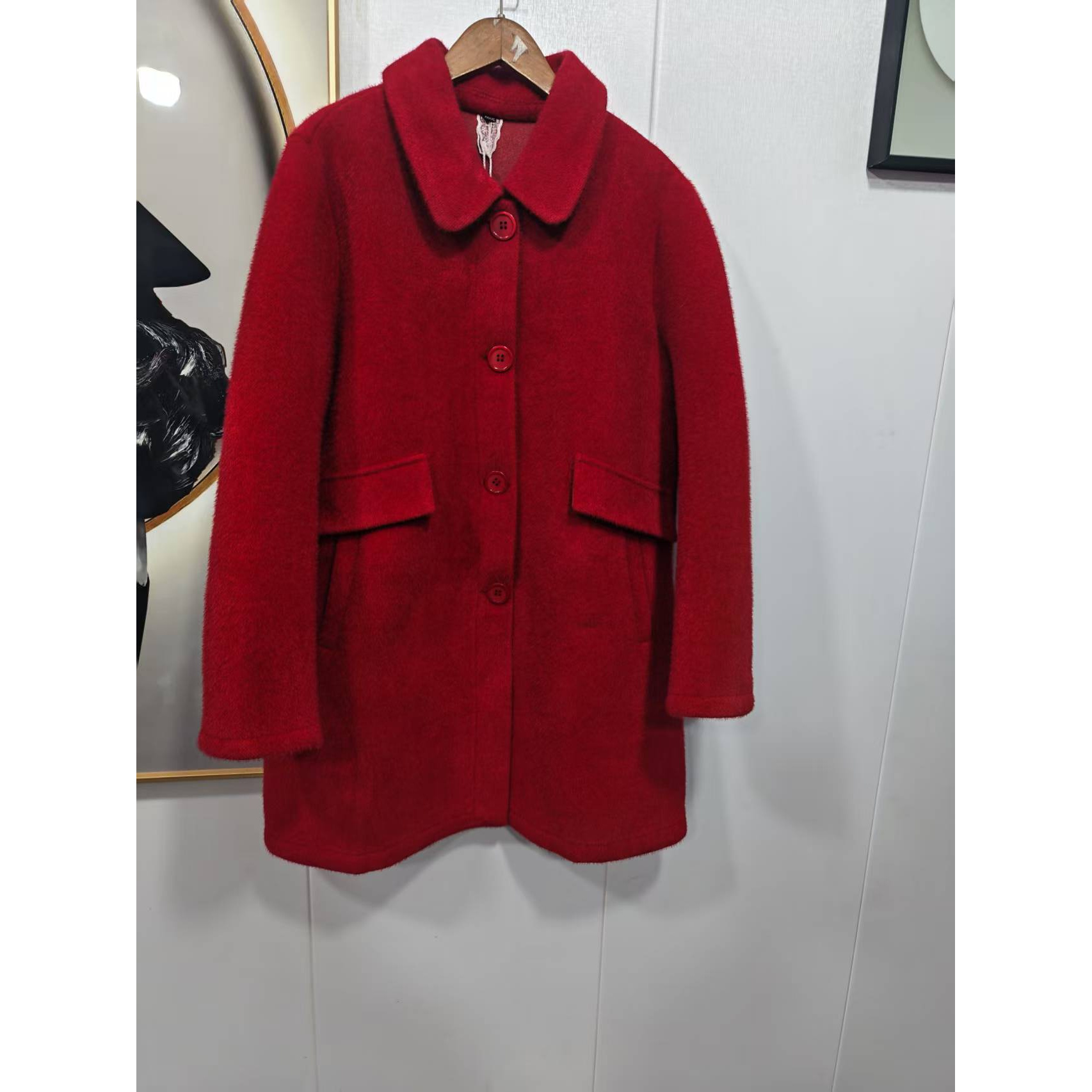 F1毛呢外套呢大衣韩版翻领羊绒大衣翻领女秋冬百搭