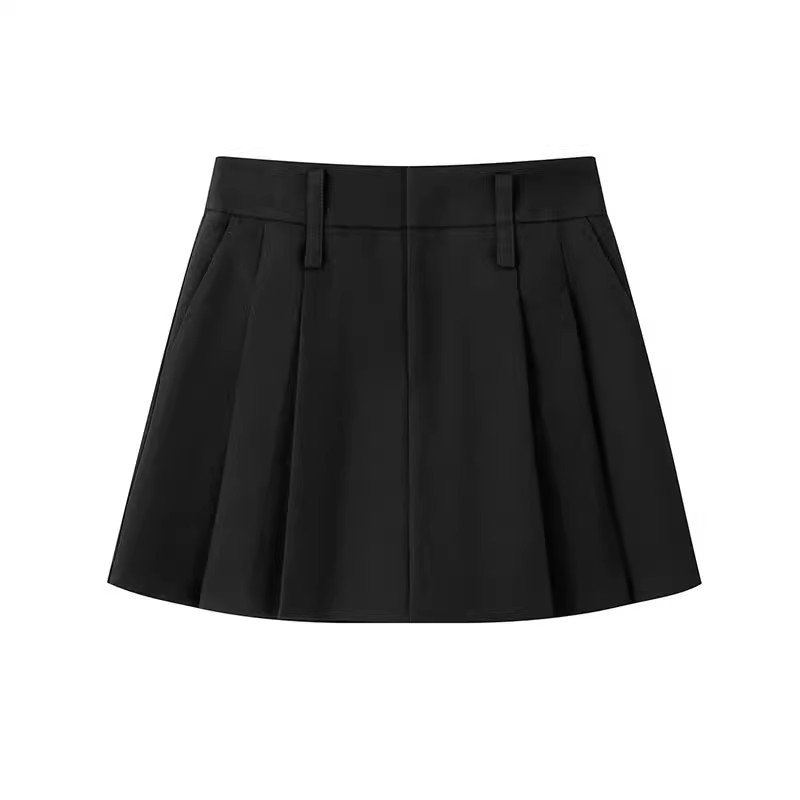 艾家商场同款2025年冬新款时尚百搭高腰显瘦百褶短裙半身裙女4114