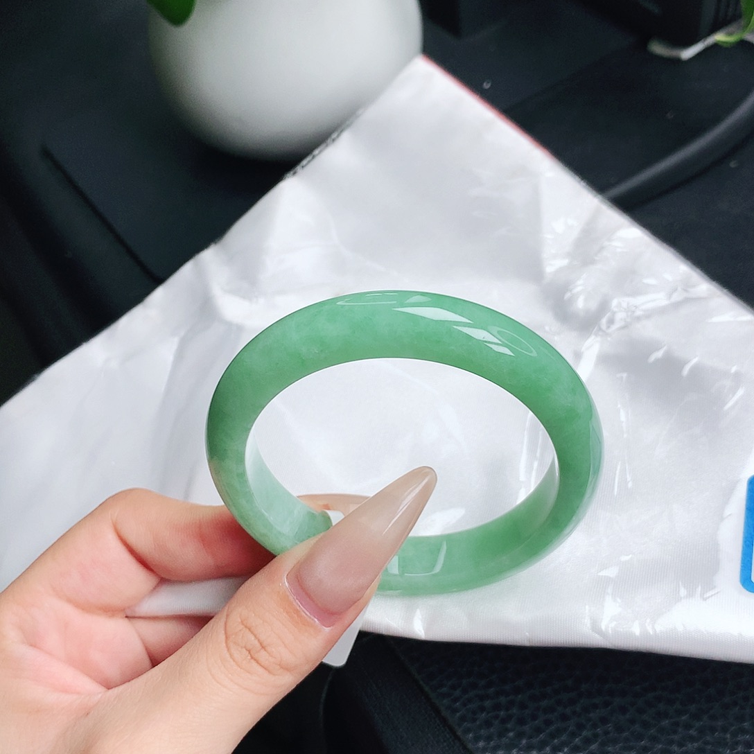 未镶嵌手镯翡翠53-54圈口