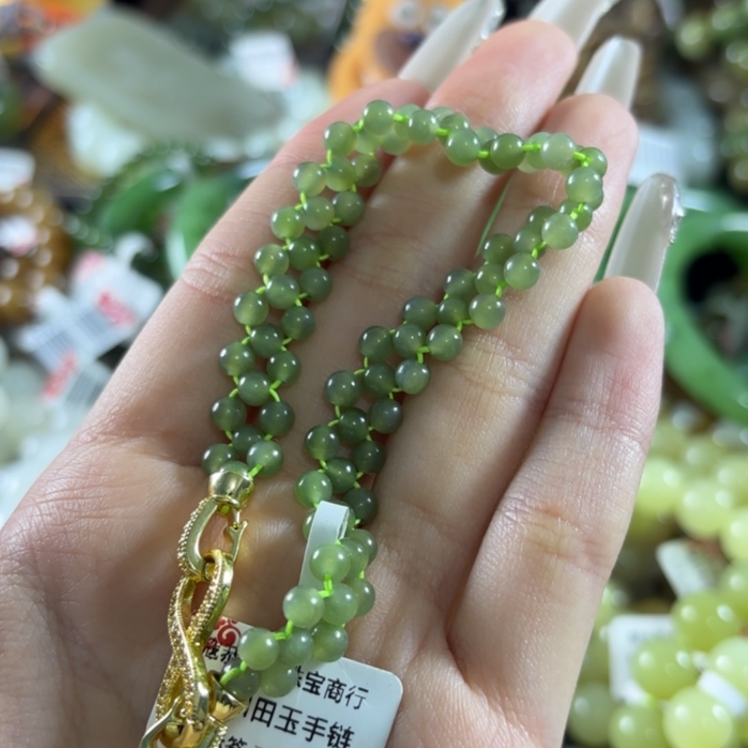 和田玉未镶嵌手链221