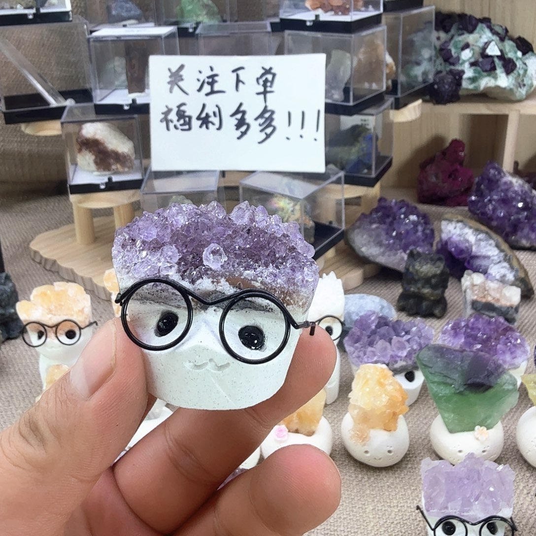 用***6未镶嵌珠宝半成品紫晶