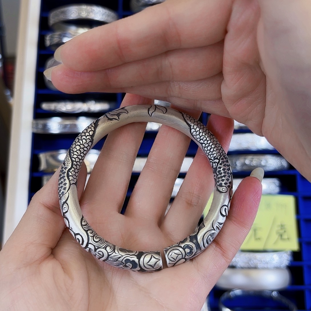 足银貔貅银手镯118克