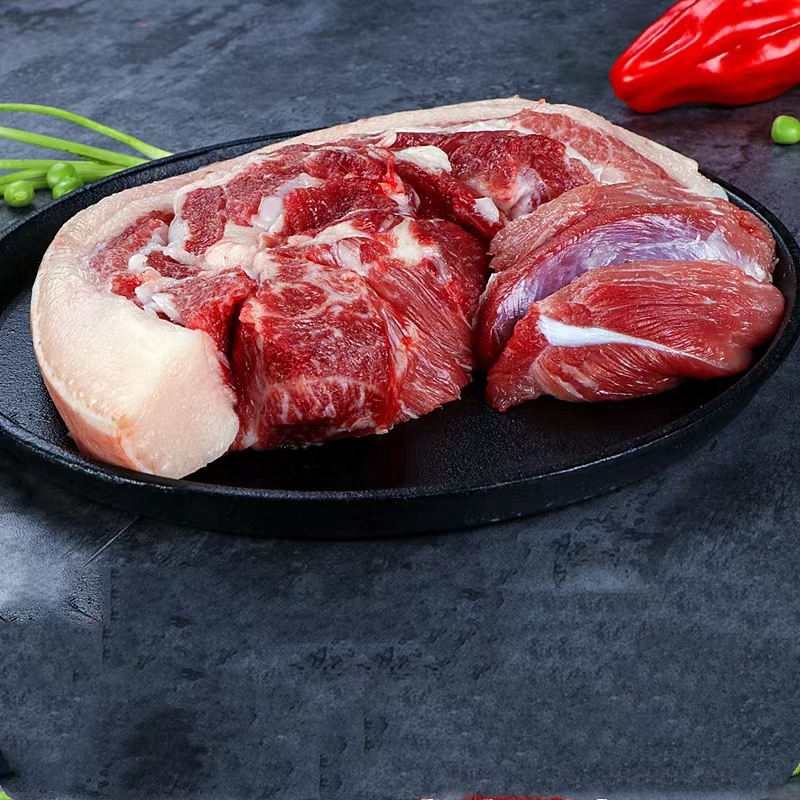 【强国食品】农家散养黑毛猪生猪肉黑猪肉（前夹）冷冻保鲜