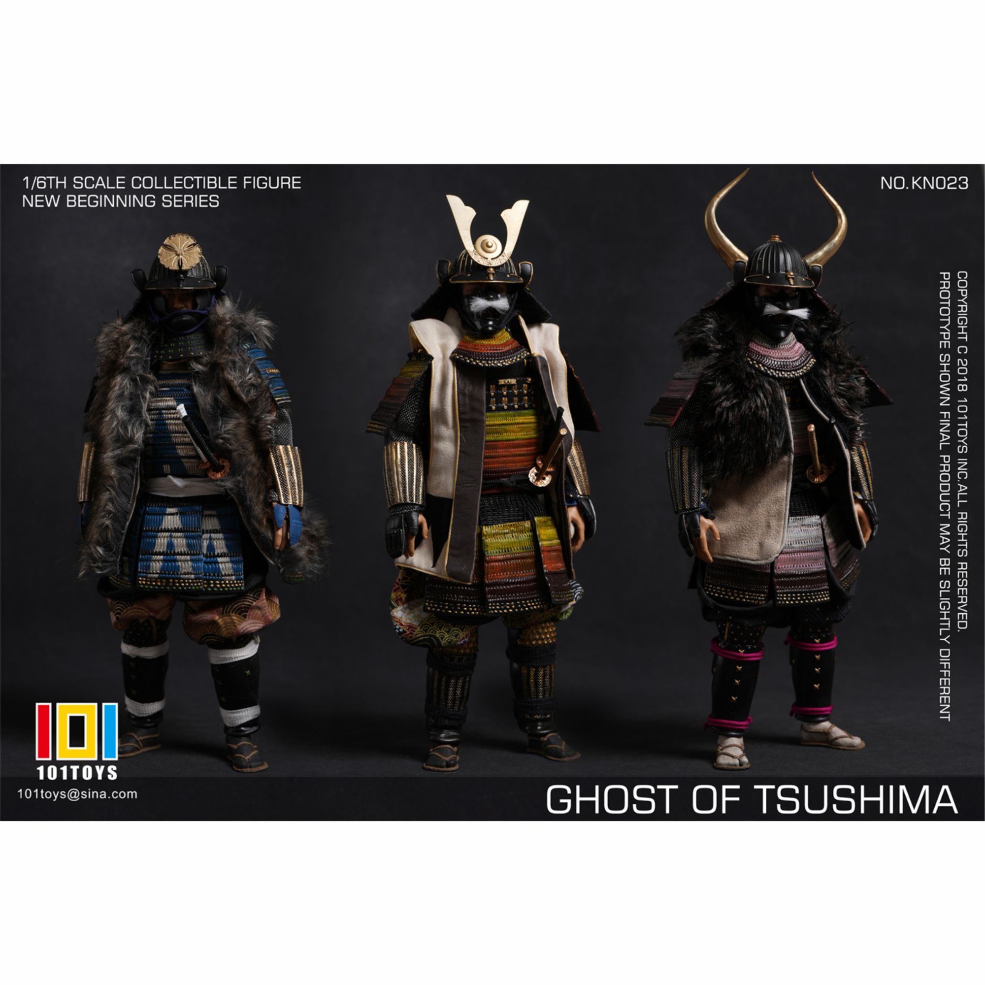 预售定金 101TOYS 1/6日本战国兵人 武士甲乙丙 可动binren人偶