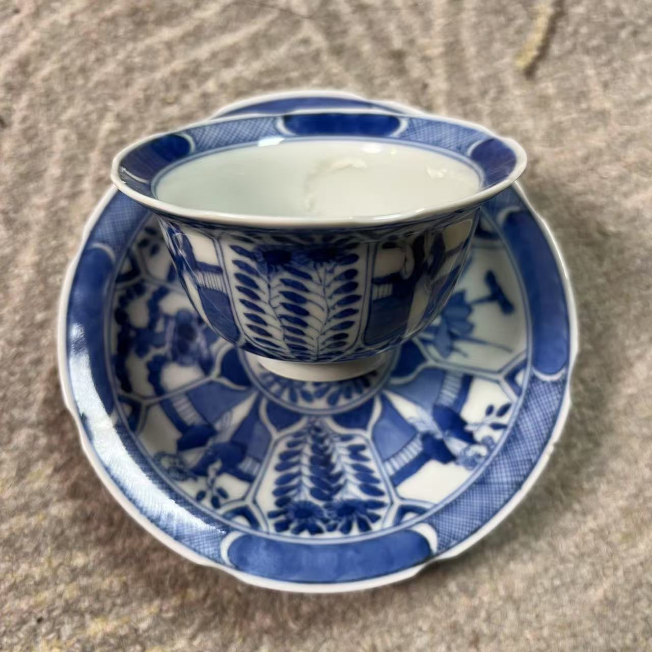 G033侍女四爱图杯碟套组