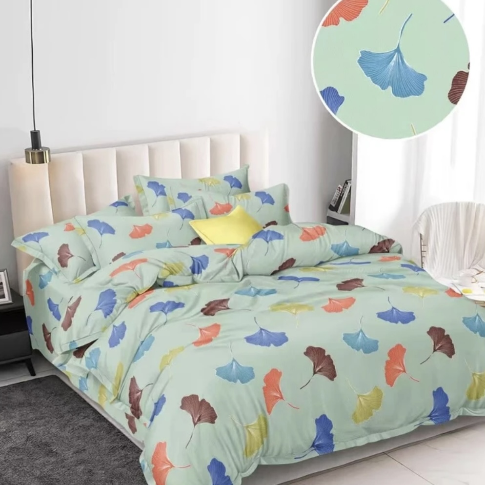 【四季款】轻奢复古双层纱标准床单银杏叶200*245（±5）