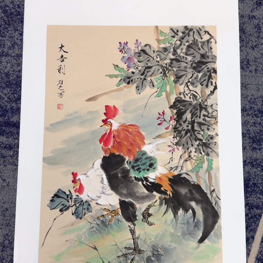 国画纯手绘山水花鸟