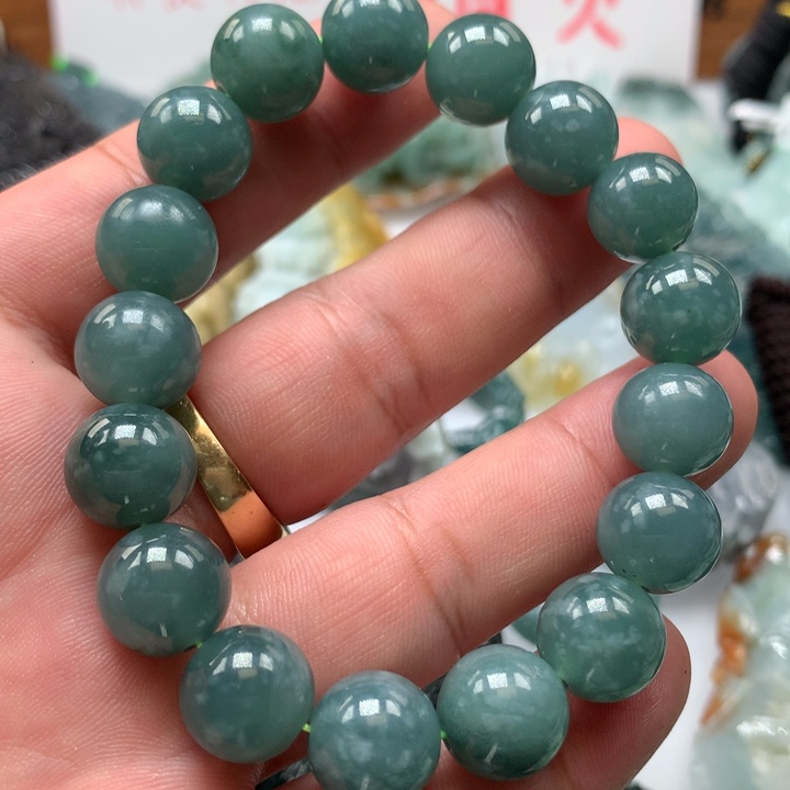 翡翠颈饰未镶嵌保真天然A货翡翠