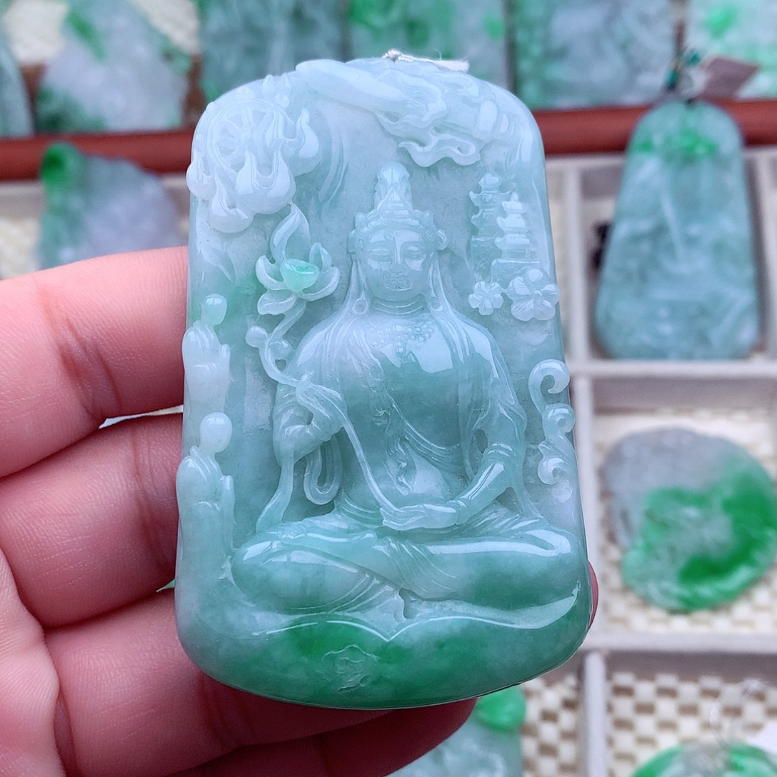 翡翠未镶嵌吊坠(不含链)