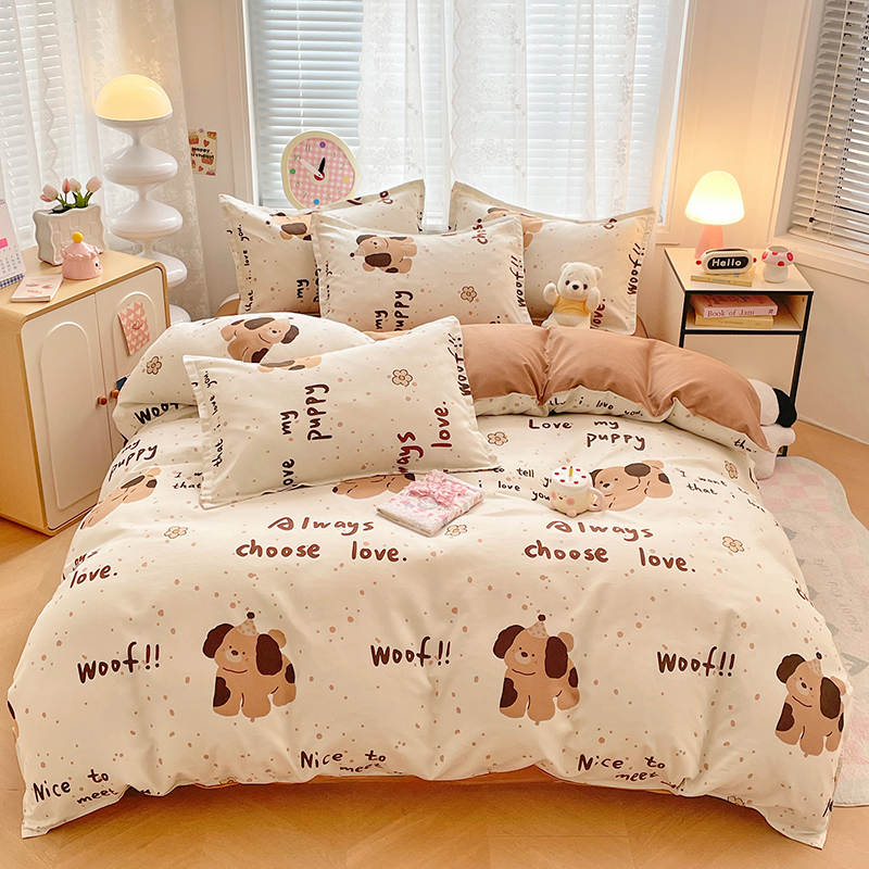 【四季通用】2025新款加厚磨毛斜纹四件套单双人学生宿舍三件套床品