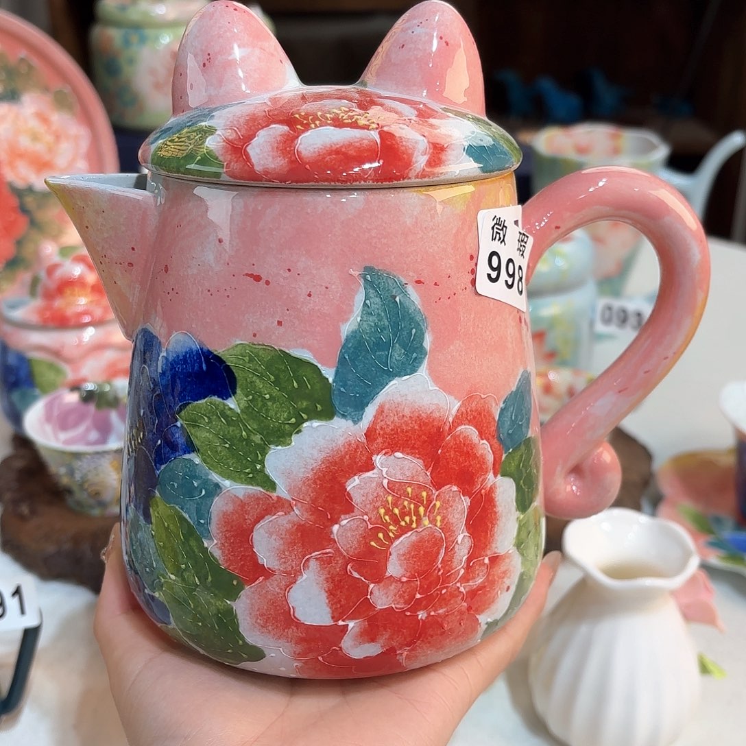 景德镇手绘高温釉下彩陶瓷茶具