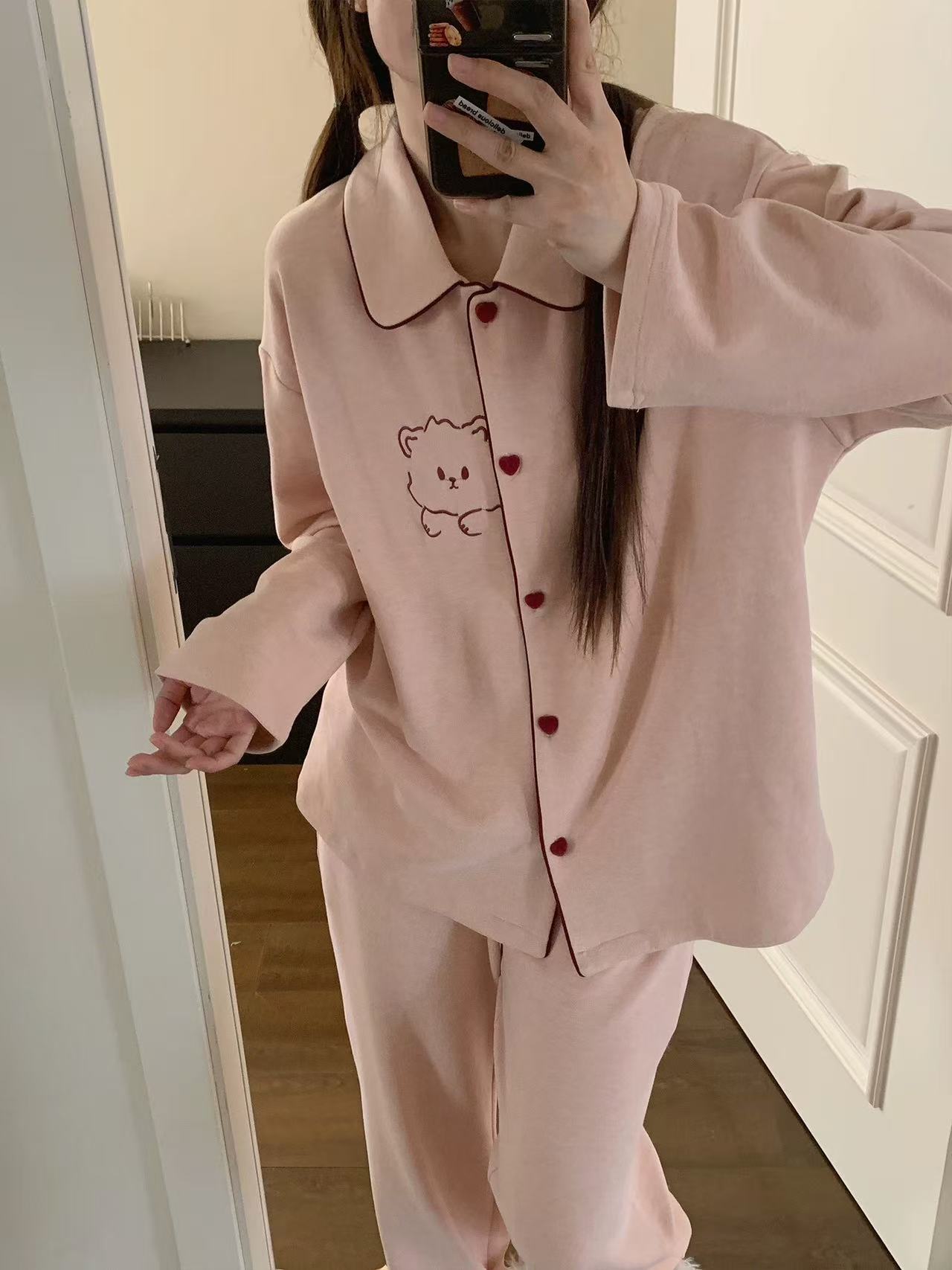 【羊绒】睡衣女款秋冬季带胸垫2025新款春秋款长袖保暖家居服套装