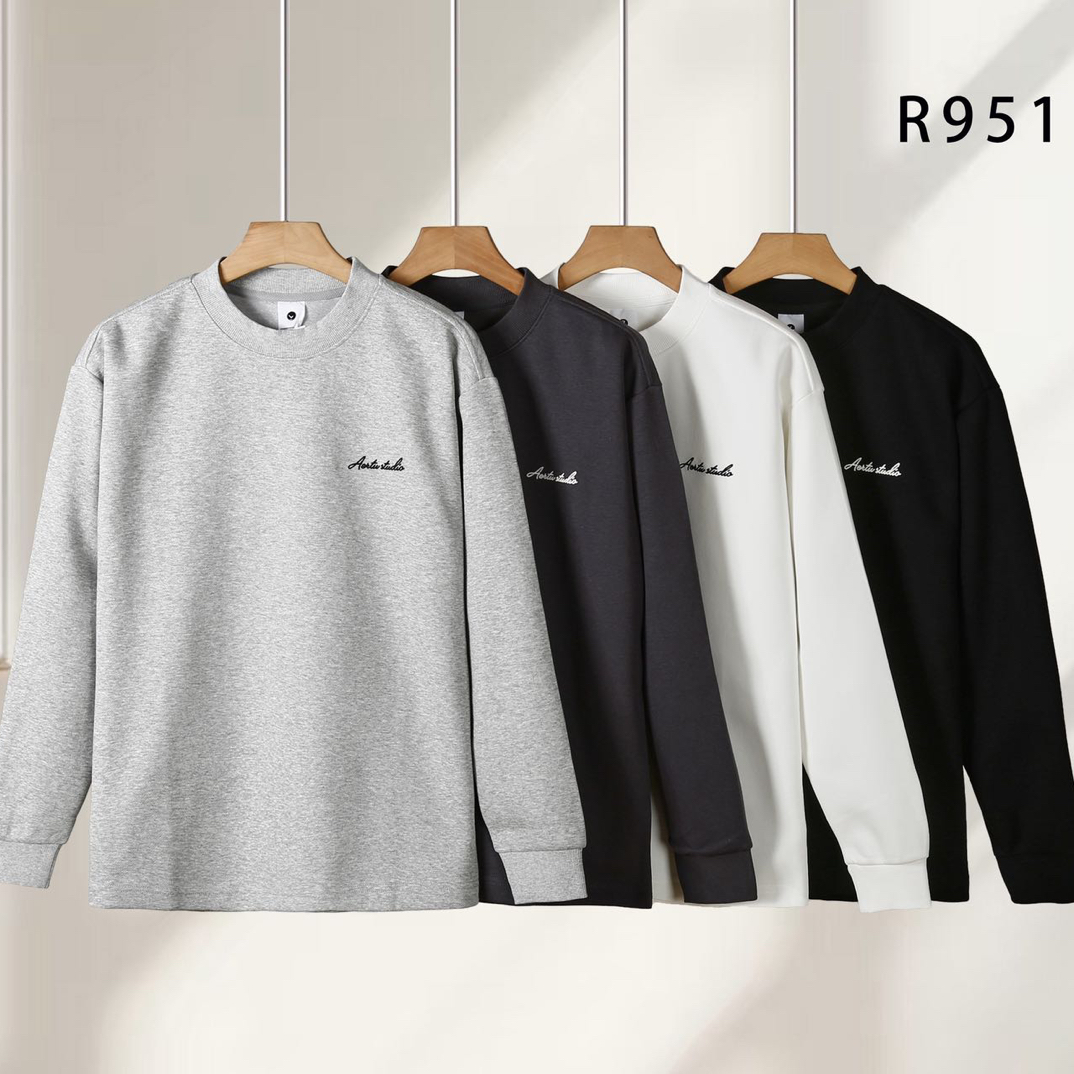 【简爱男装】2025秋冬长袖微阔型圆领卫衣上衣百搭YY 9517