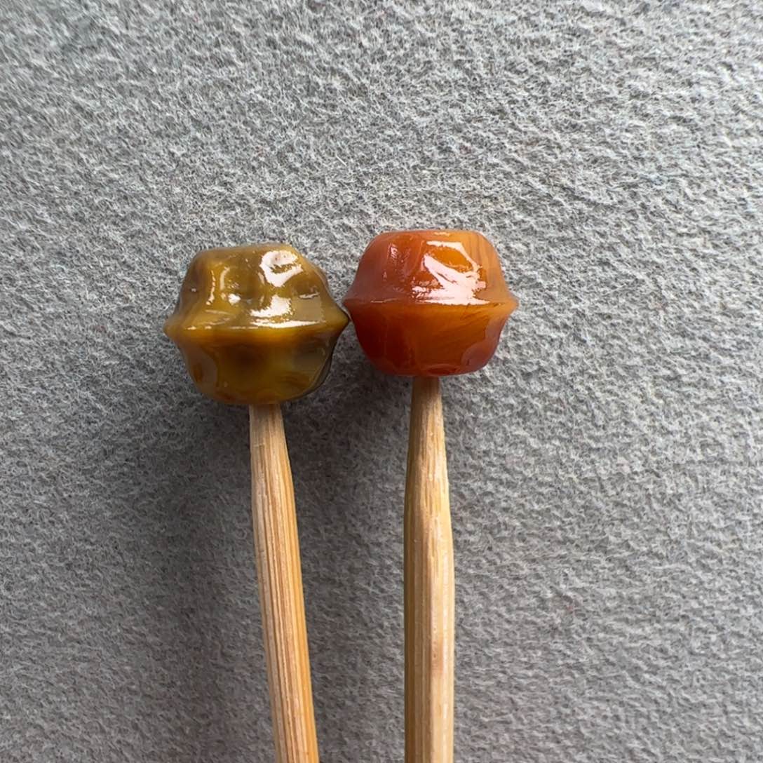 南红玛瑙未镶嵌（包浆百香籽8-9mm）