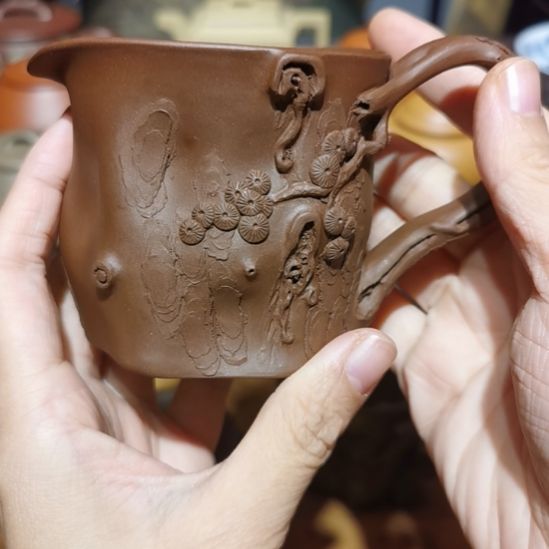 勇***者紫砂茶壶松桩公道杯180毫升