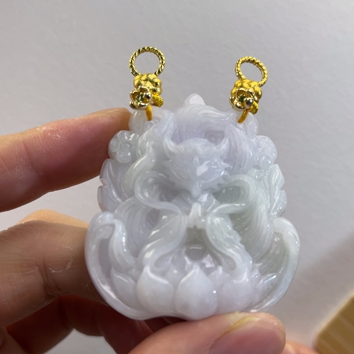 翡翠吊坠(赠链)未镶嵌代编织