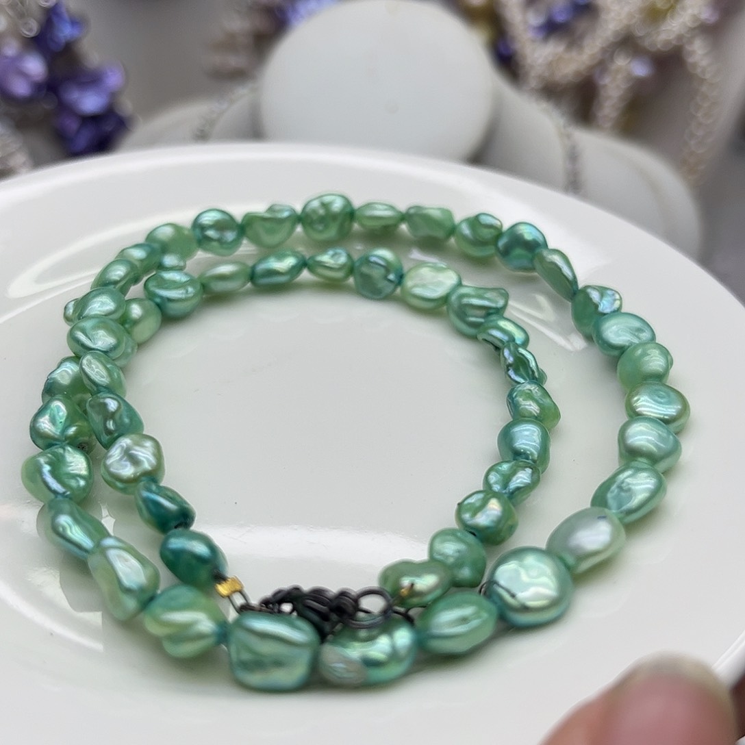 淡水珍珠手镯银S925镶嵌