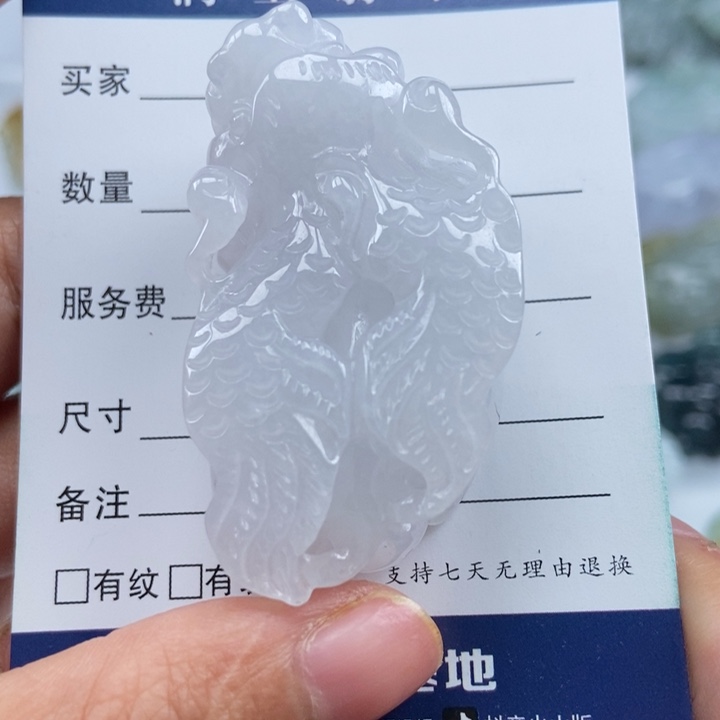 翡翠未镶嵌颈饰飞天貔貅