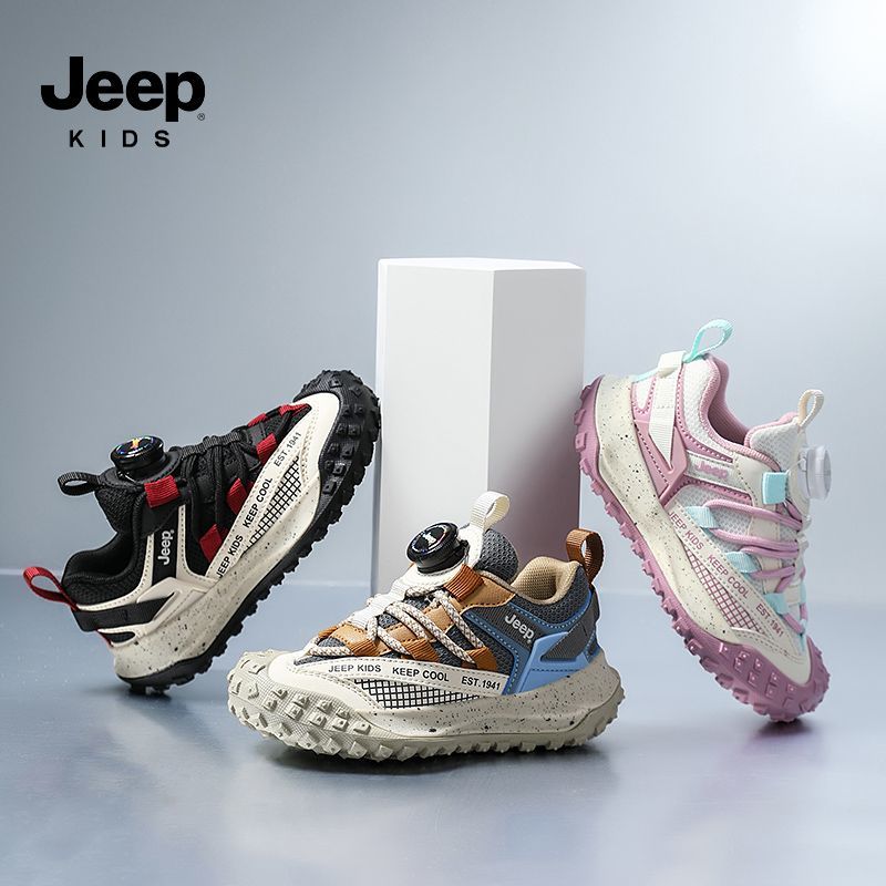 JEEP儿童运动鞋2026春季新款男女童透气网面鞋户外防滑休闲跑步鞋商品图