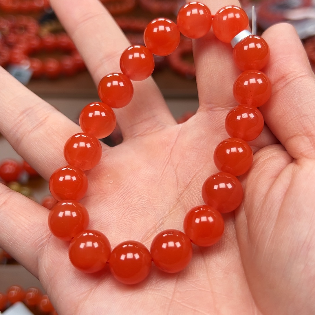 南红玛瑙未镶嵌手链