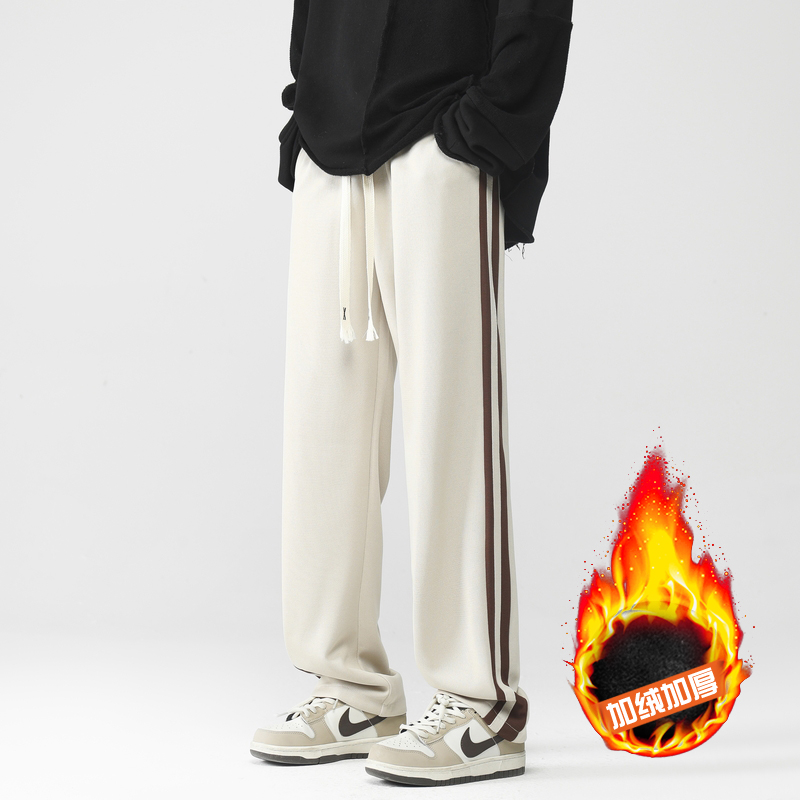 法兰豹25年新款加绒休闲裤男女同款