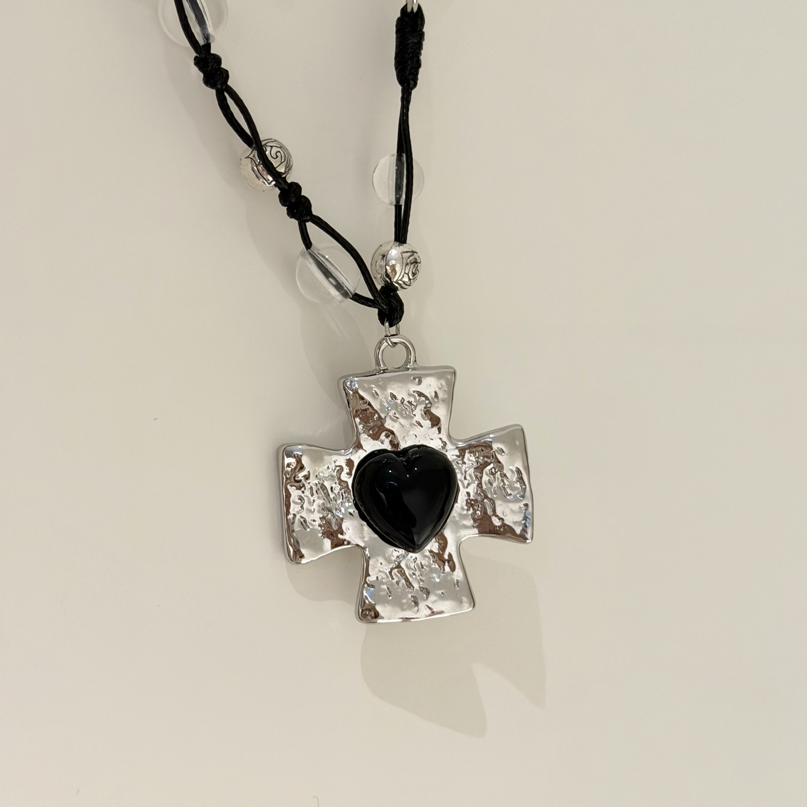 合金项链 【17SR】设计感十字架编绳毛衣链