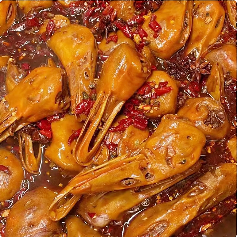 麻辣鸭头开袋即食香辣干锅大鸭头黑鸭卤味整只下酒菜鸭货解馋小吃