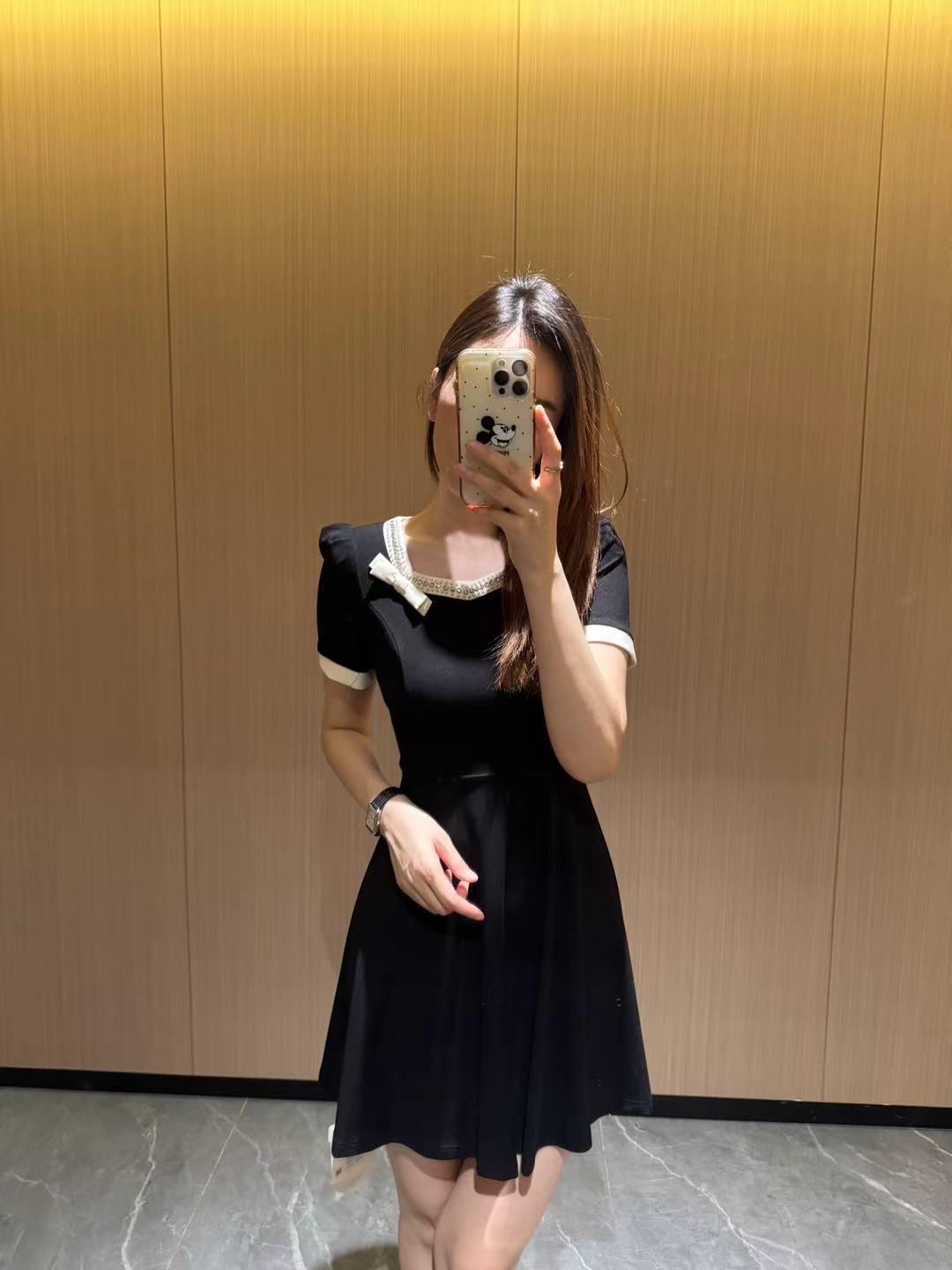 【DL高端定制】气质收腰修身显瘦连衣裙8722