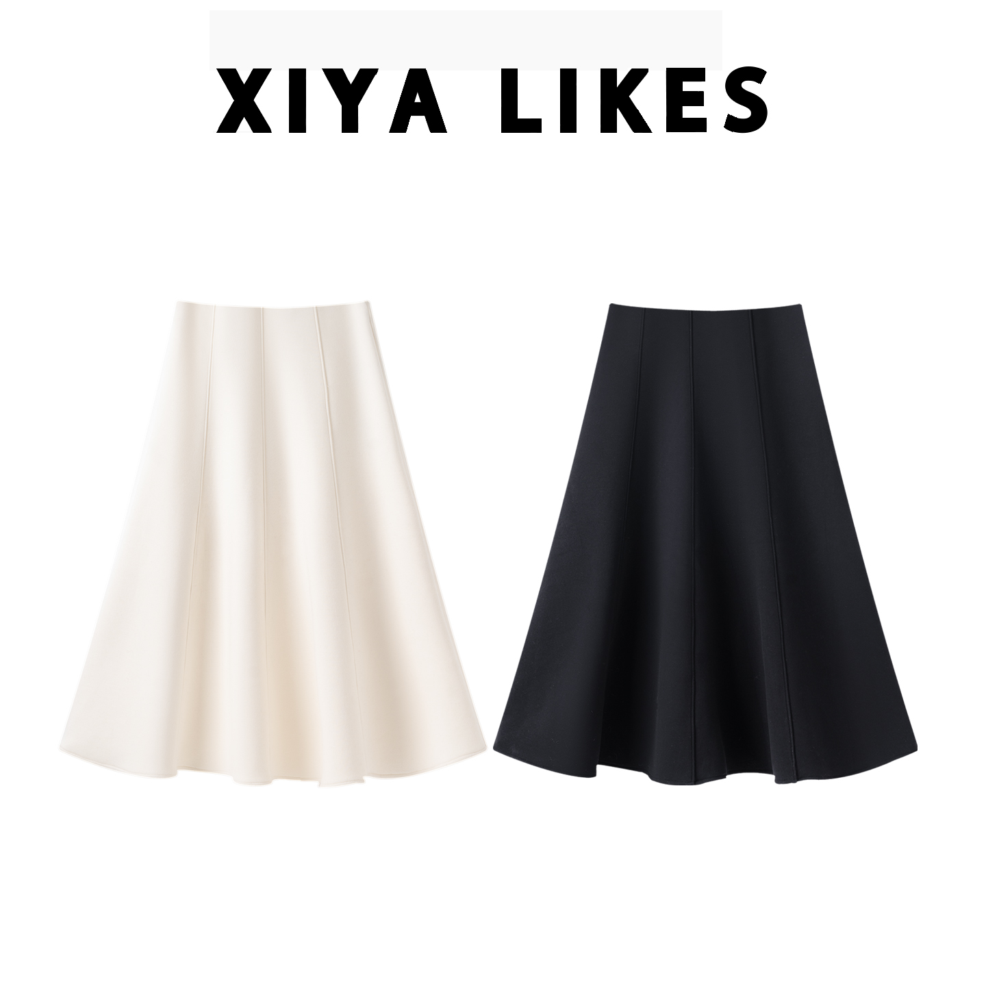 XIYALIKES【香榭晚宴】克重700克天丝醋酸羊绒百搭女半裙xyQ512005