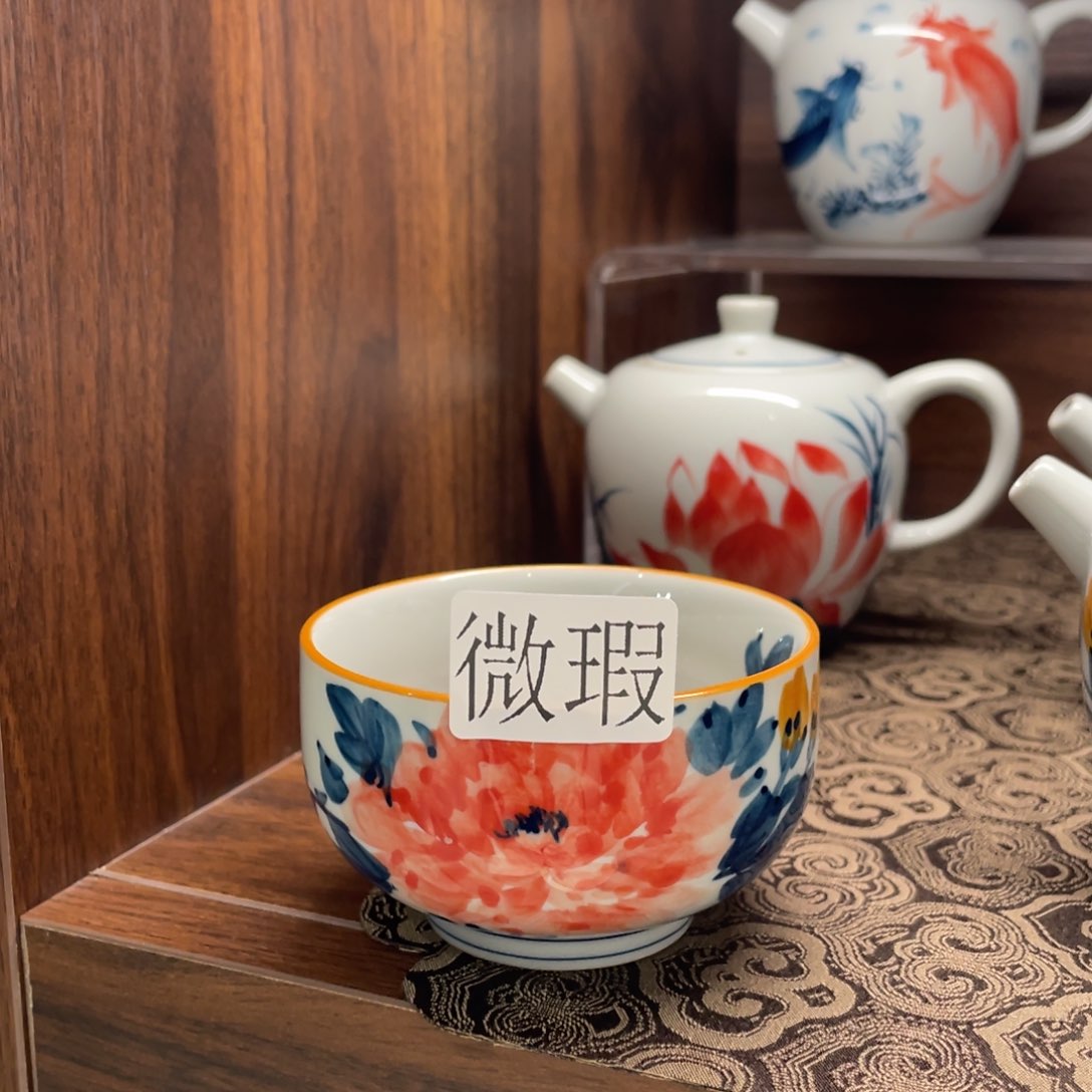 微瑕釉下彩纯手绘