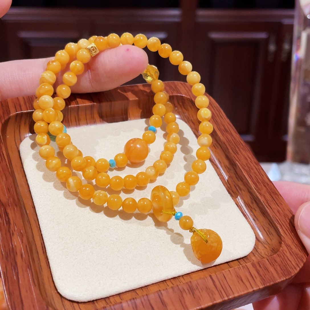 蜜蜡手链未镶嵌手串