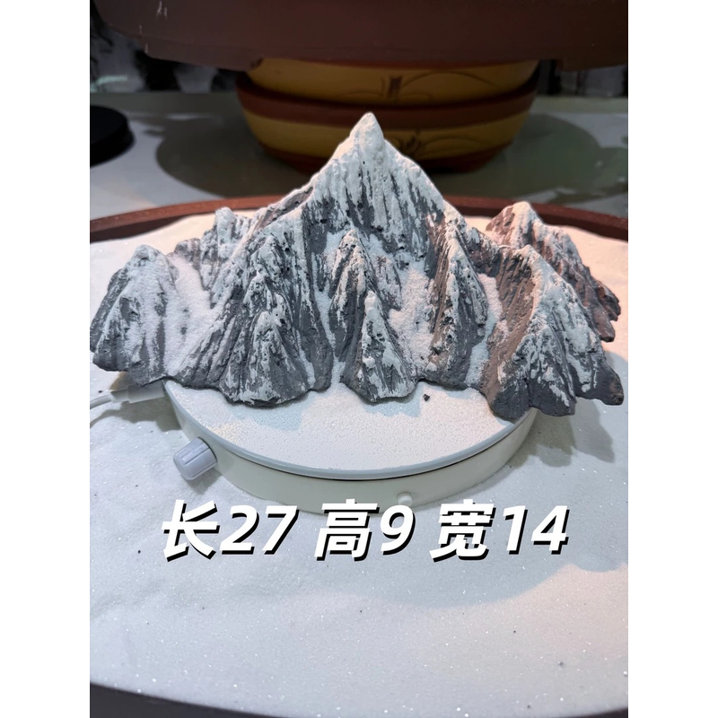 山海05 仿石雪山鱼缸摆台
