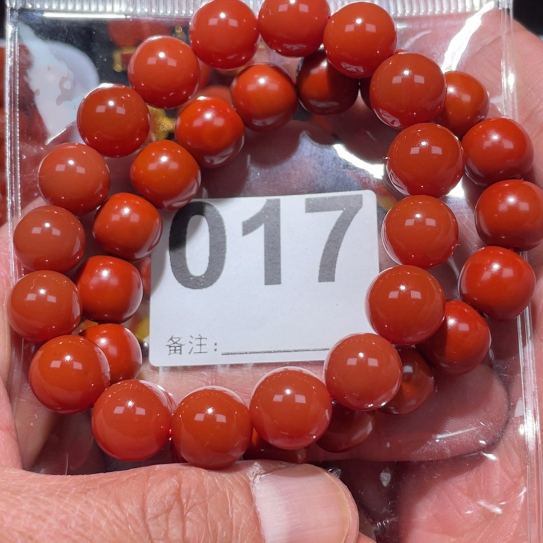 玛瑙/玉髓圆珠手串未镶嵌瓦*