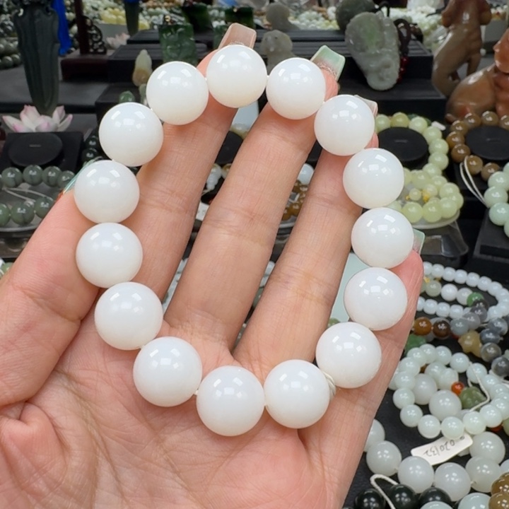 J***N和田玉未镶嵌手链和田玉新疆且末天泰白玉卡14