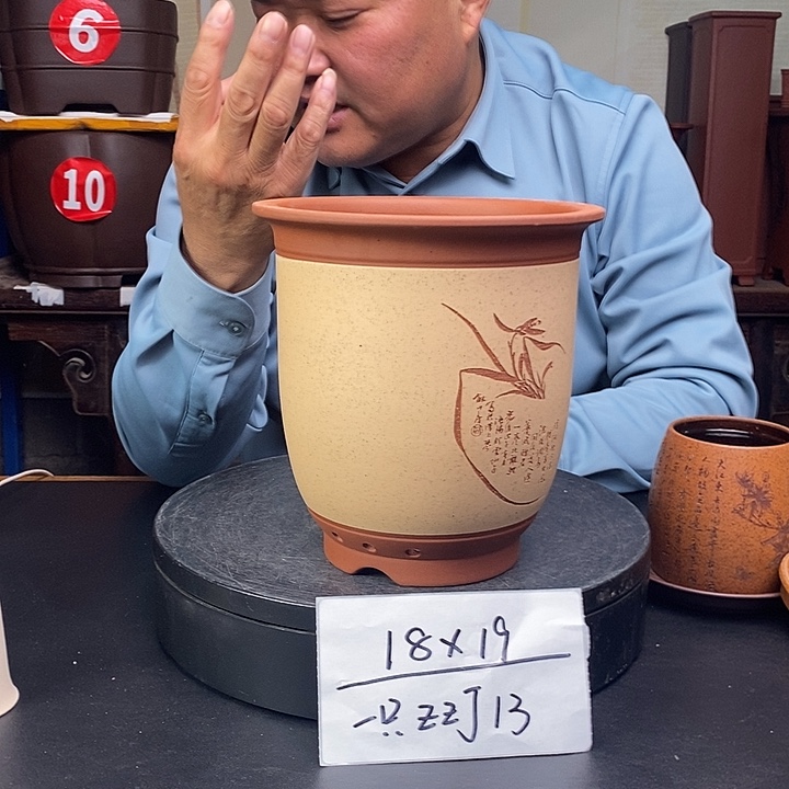 紫砂花盆货号一只ZZJ13