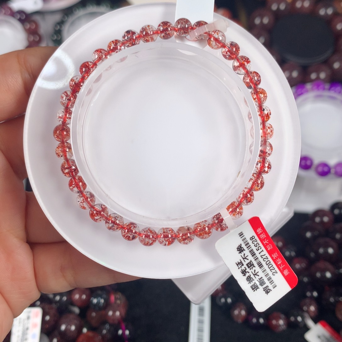 水晶手链未镶嵌金草莓超七