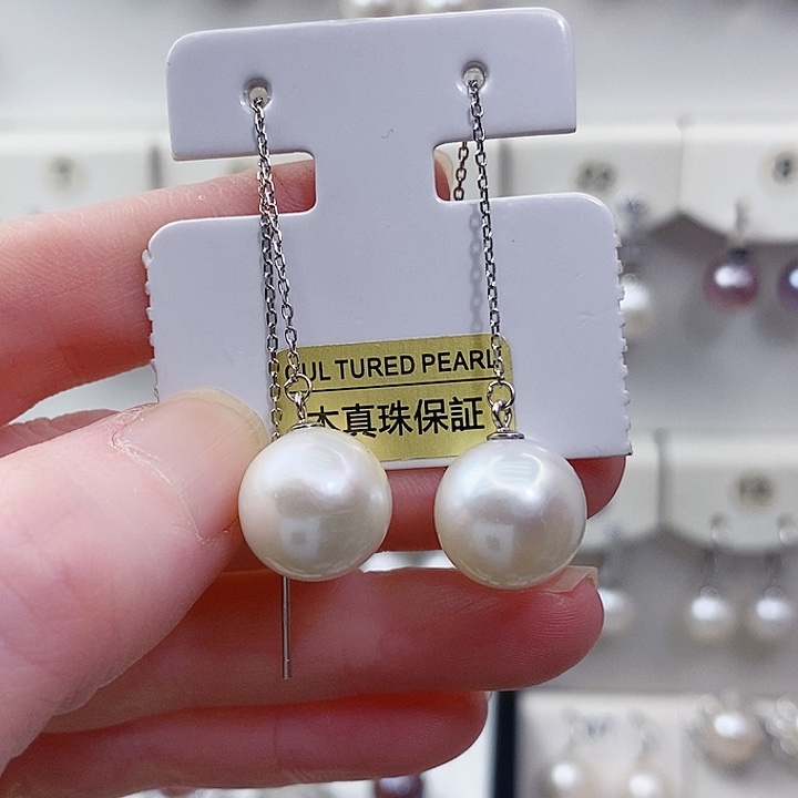 错***美耳饰银S925镶嵌淡水珍珠A