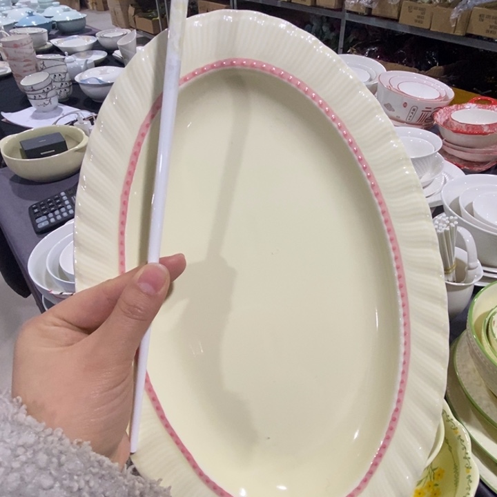 瓷10双筷子 1个鱼盘