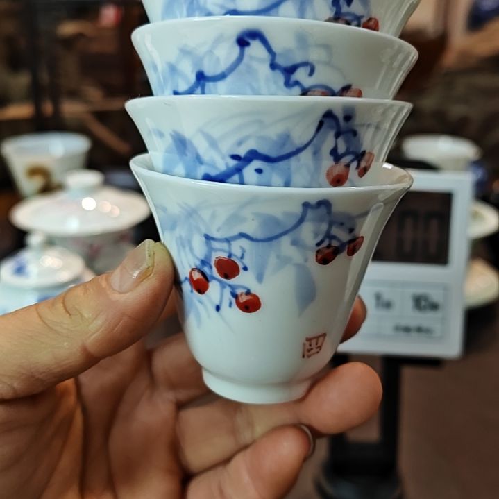 观*景德镇手工手绘市花主人杯