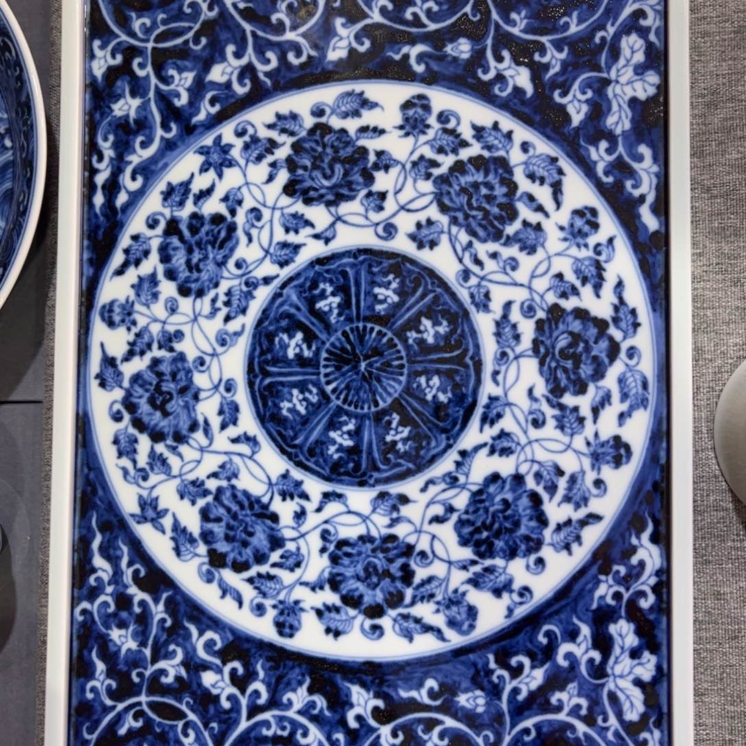 仿明永宣花卉干泡台