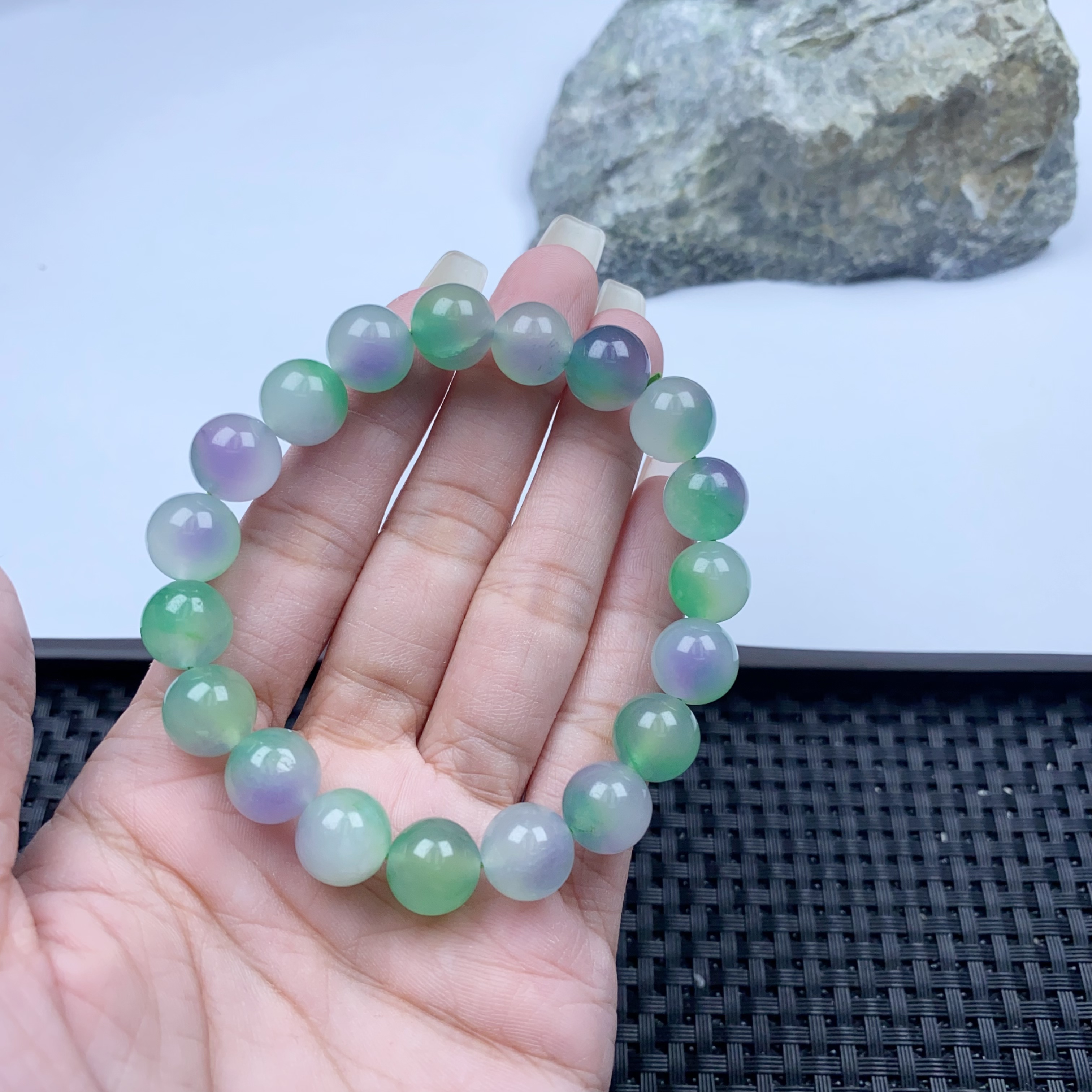 z120冰紫绿12m手串女款手工时尚百搭