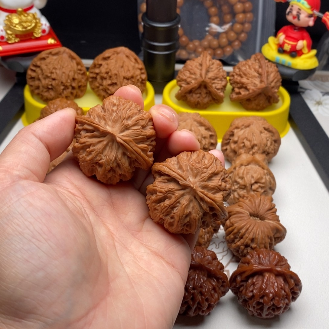 桃核把件苹果圆边肚同尺