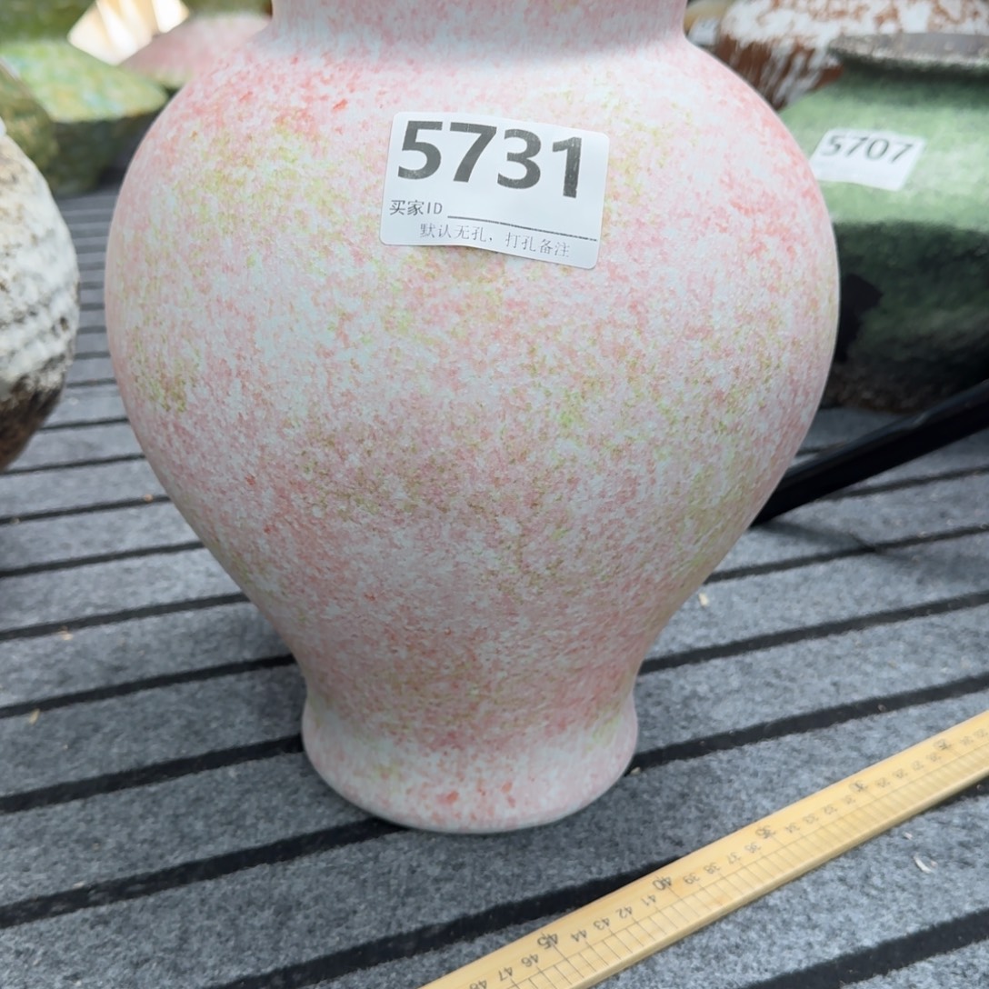 *****陶摆件景德镇高温花瓶编码d012高31口12默认无孔