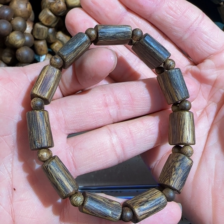 沉香手串糖结手牌珠单圈1.5高货