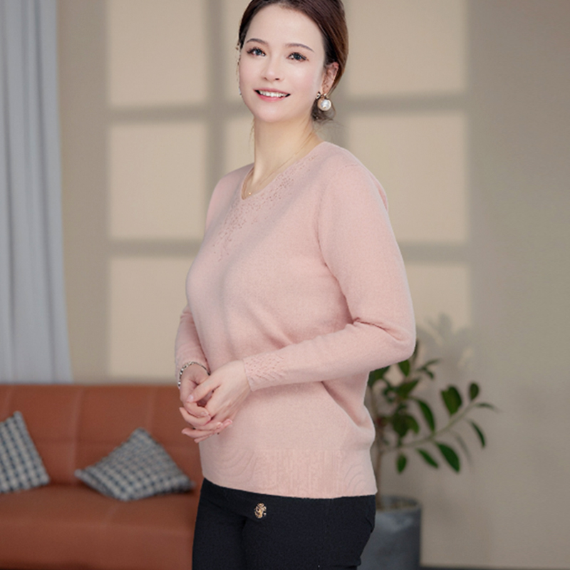 法歌弟FD731针织修身型V领女常规保暖衫长袖秋冬毛衣羊毛衫